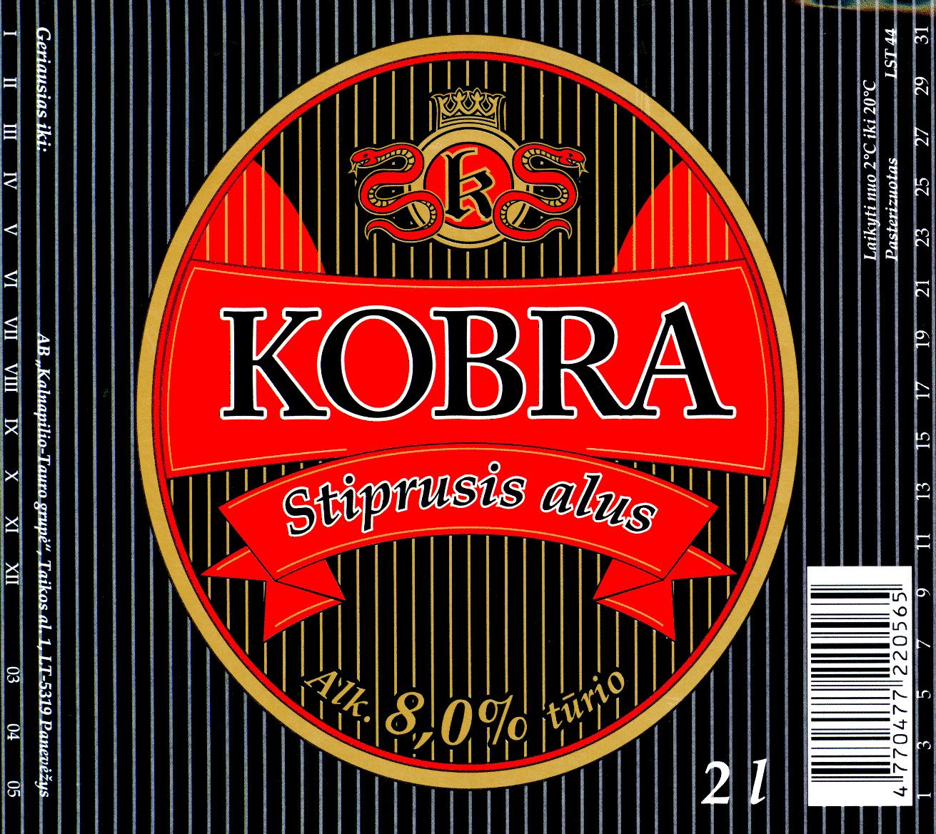 Prekės ženklas: KOBRA Stiprusis alus